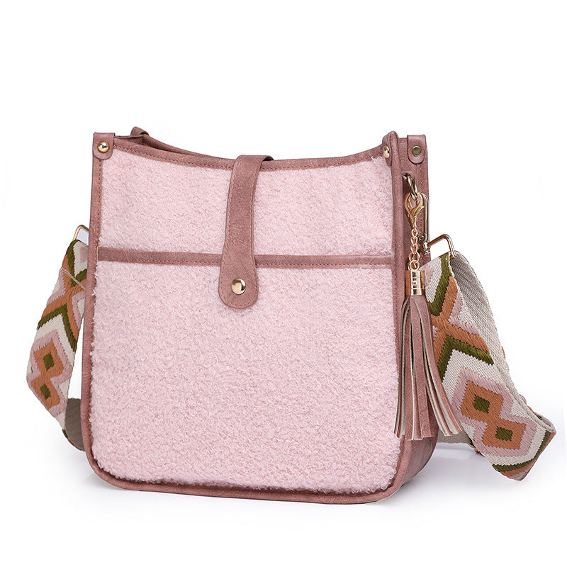 Wholesale PU Plush Shoulder Bags